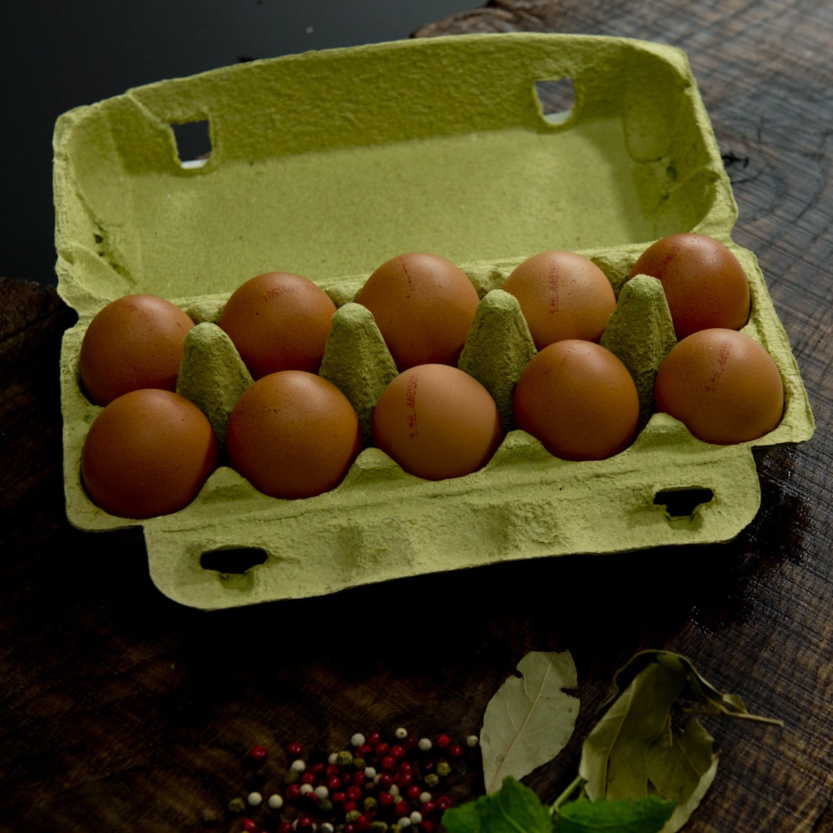 Eieren van scharrelkip